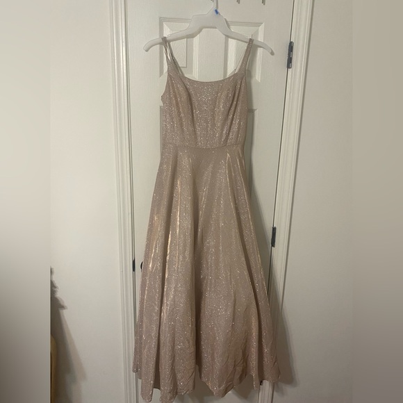Blush Prom Rose Gold Shimmer formal dress - Picture 1 of 6